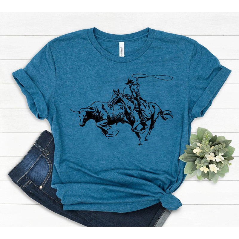 Ropping a bull Cowboy shirt, Western Graphic Tee, cowboy shirt, cowgirl shirt, rodeo shirt, Howdy Shirt, texas sweatshirt,western sweatshirt - 3.jpg
