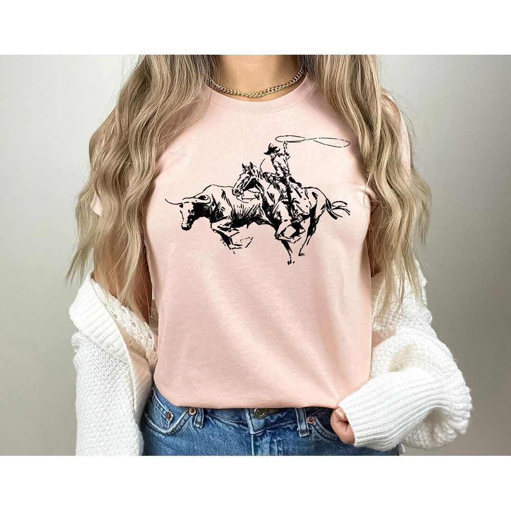 Ropping a bull Cowboy shirt, Western Graphic Tee, cowboy shirt, cowgirl shirt, rodeo shirt, Howdy Shirt, texas sweatshirt,western sweatshirt - 5.jpg