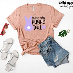 shake your bunny tail, easter bunny shirt, happy easter, eas