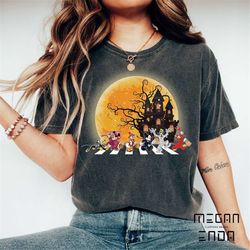 retro halloween mickey and friends comfort colors shirt, retro disney halloween shirt, mickey not so scary party, wdw ma