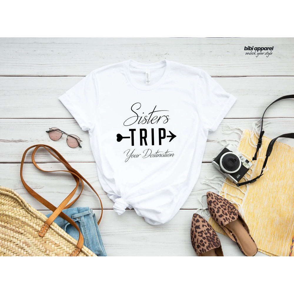 Sister Trip Shirt, Sister Trip Destination, Weekend Vibes With My Tribe, Sisters Road Trip Shirt, Travel Shirts, Weekend Getaway Shirts - 1.jpg