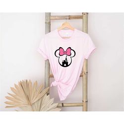 minnie head shirt, disney castle shirt, minnie castle shirt, disneyworld shirt, disney shirt,disneyland shirt, disney fa