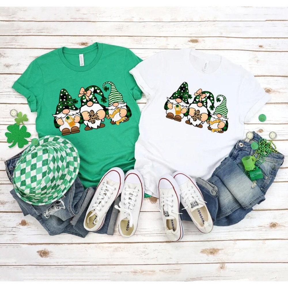 St Patrick's Day Gnomes Shirt, gnomes shirt, st paddys day shirt, saint patricks day, shamrock shirt, st patricks day, irish shirt, - 3.jpg