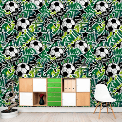 Abstract graffiti mural Colorful mural Unique wall art Customized wallpaper