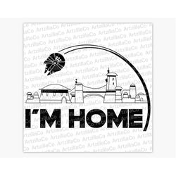 starwars - chewie i'm home - mandalorian - death star - digital download svg