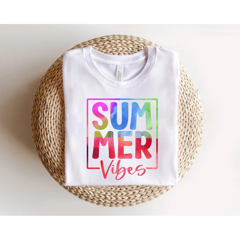 Summer Vibes Shirts, Boho Shirts, Beach shirts, Summer Shirt, Birthday Gift, Girl Friends, Shirt for Women, Mother's Day Shirt for Mother - 1.jpg