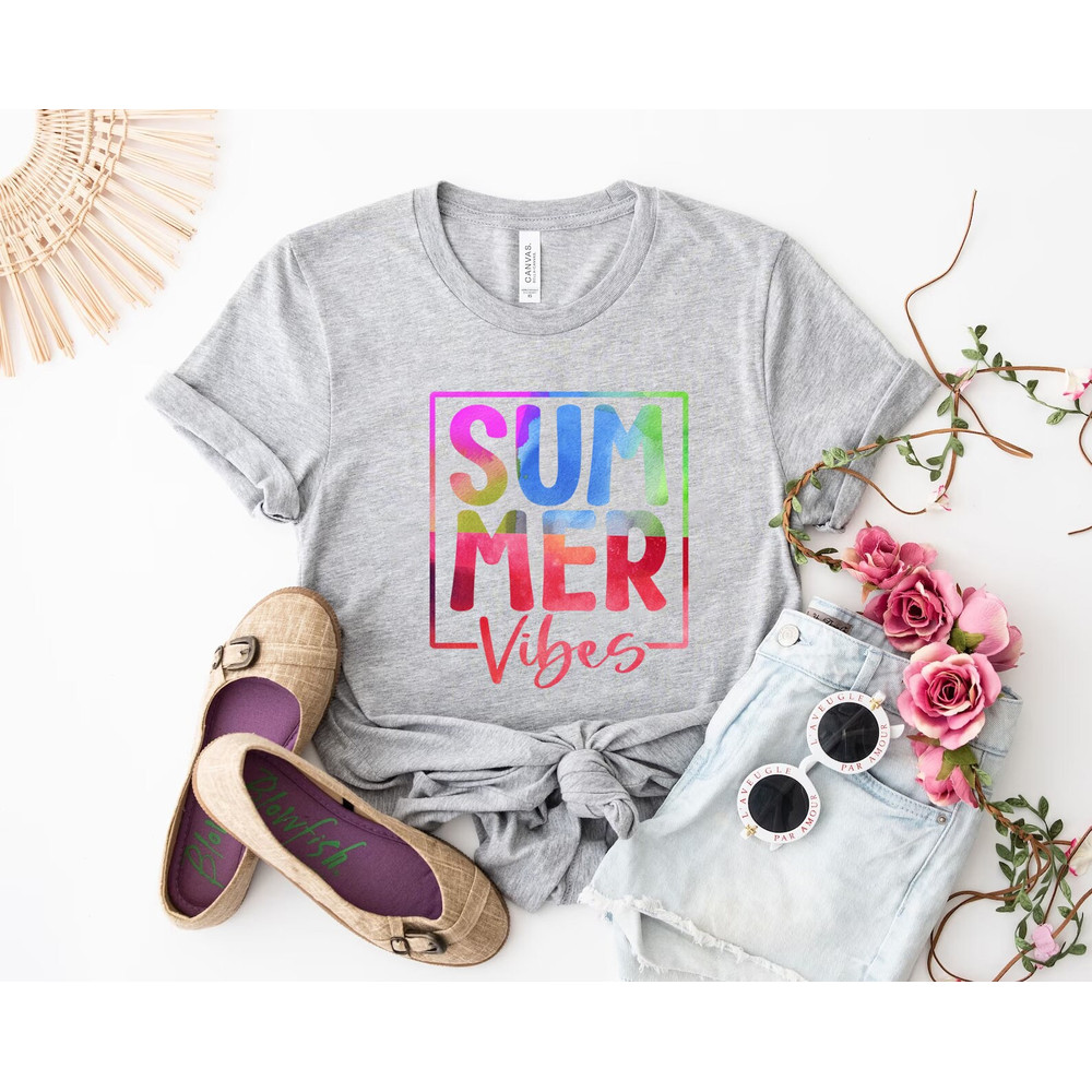 Summer Vibes Shirts, Boho Shirts, Beach shirts, Summer Shirt, Birthday Gift, Girl Friends, Shirt for Women, Mother's Day Shirt for Mother - 3.jpg