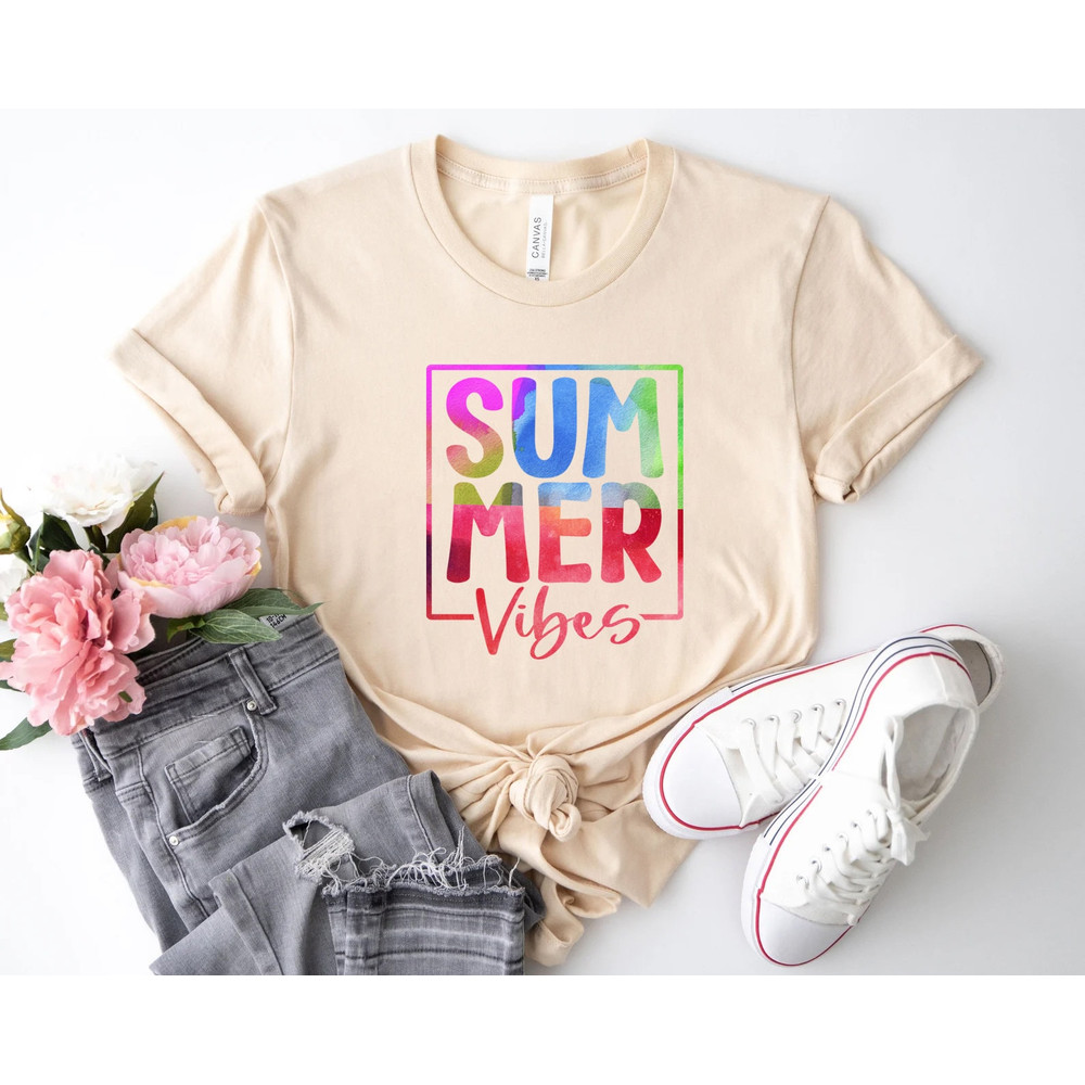 Summer Vibes Shirts, Boho Shirts, Beach shirts, Summer Shirt, Birthday Gift, Girl Friends, Shirt for Women, Mother's Day Shirt for Mother - 4.jpg