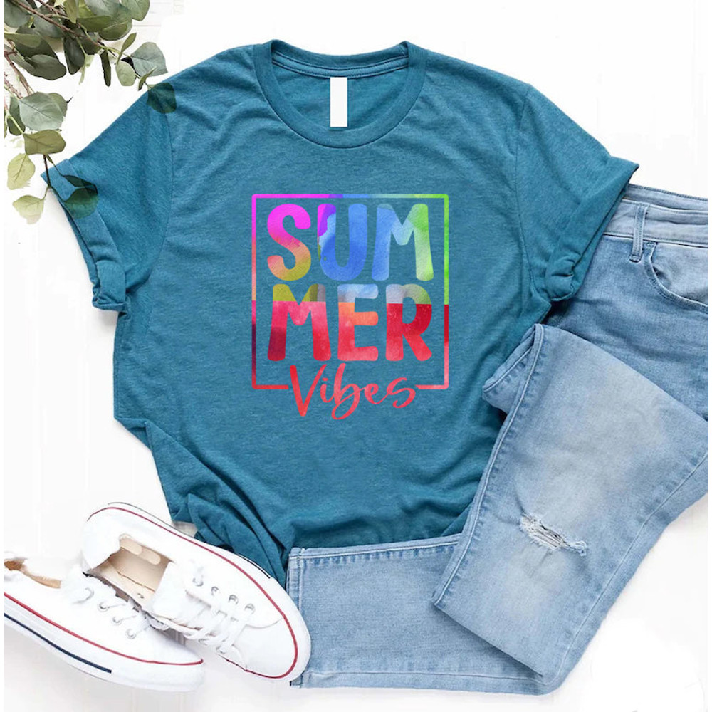 Summer Vibes Shirts, Boho Shirts, Beach shirts, Summer Shirt, Birthday Gift, Girl Friends, Shirt for Women, Mother's Day Shirt for Mother - 5.jpg