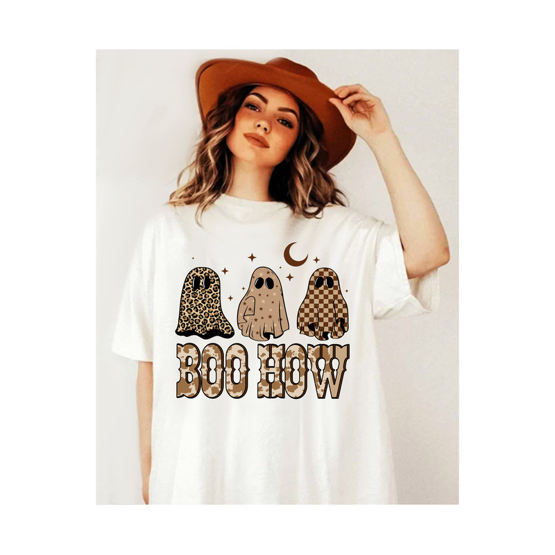 Boo how png, Halloween PNG, Spooky PNG, Western Halloween png, Western ghost png, Cowboy Halloween PNG, Sublimation Png, Country Music Png - 2.jpg