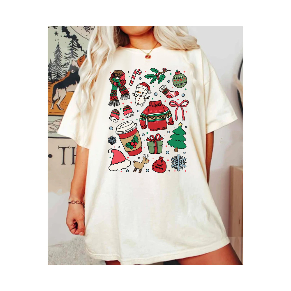 Christmas Doodles PNG,Christmas tree png, Santa Claus png, candy cane png, gingerbread house png, ornament png - 1.jpg