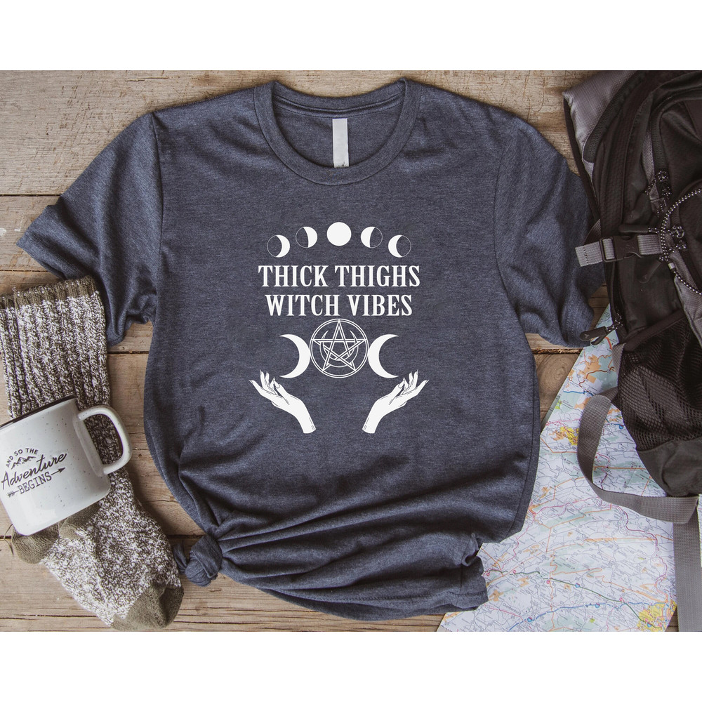 Thick Thighs Shirt, Witch Vibes Shirt, halloween shirt, Halloween Vibes, Spooky Vibes Shirt, Witch Sweatshirt, Witch Vibes Tee, - 2.jpg