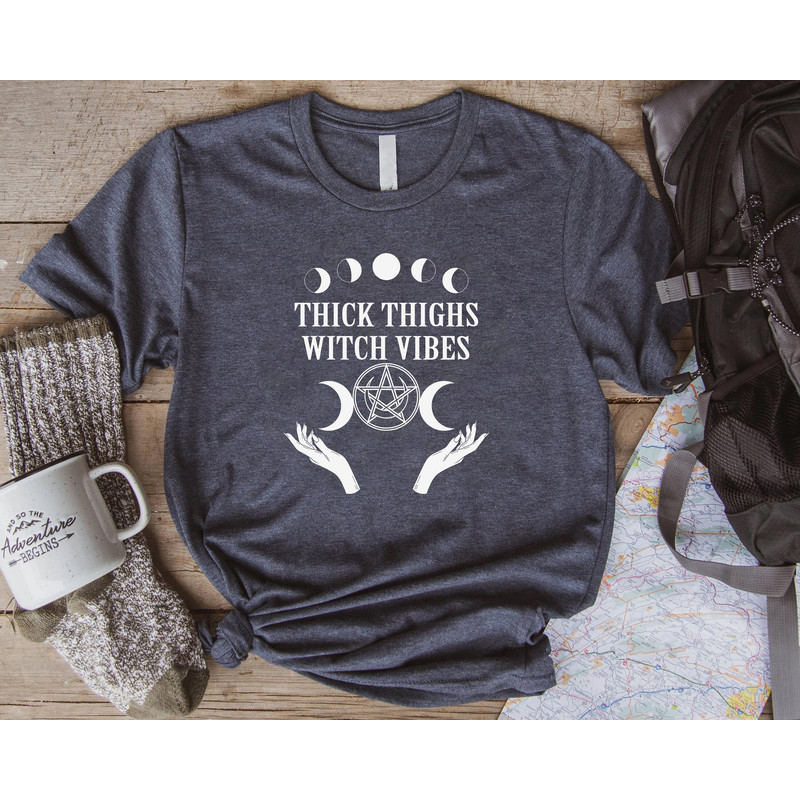 Thick Thighs Shirt, Witch Vibes Shirt, halloween shirt, Halloween Vibes, Spooky Vibes Shirt, Witch Sweatshirt, Witch Vibes Tee, - 2.jpg