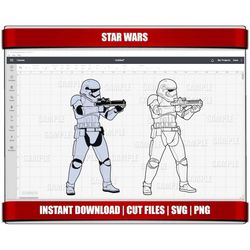 stormtrooper svg, star wars svg, star wars stormtrooper png clipart, instant download, cricut cut file, silhouette cut f