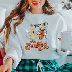 tis the season halloween sweatshirt, pumpkin ghost shirt, fa