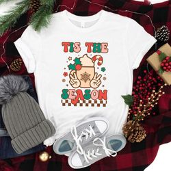 tis the season, christmas season tee, tis the season retro,