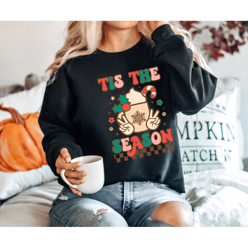 Tis The Season, christmas season tee, tis the season retro, comfort colors, christmas shirt, Christmas Eve, Christmas sweatshirt, - 2.jpg
