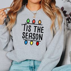 tis the season, christmas season tee, tis the season retro,c