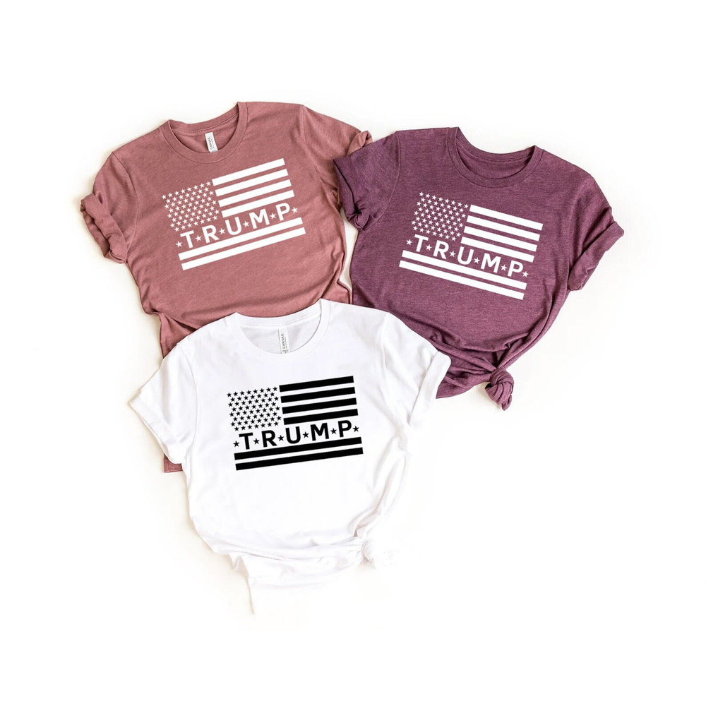 Trump Flag Shirt, 2024 Trump Shirt, Republican T Shirt, Voting Shirt, MAGA Ladies Shirt, MAGA 2024, Trump Election Tee, MAGA Men's Shirts - 1.jpg