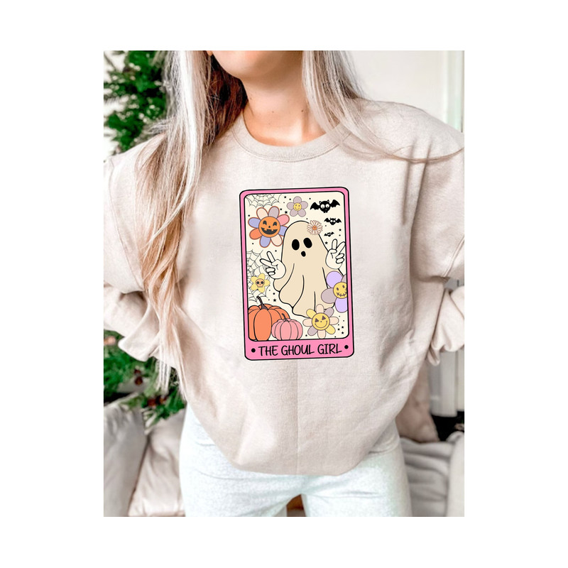 Retro Halloween Ghost Tarot Card Png, Retro Halloween Png, Trendy Halloween Png, Spooky Season Png, Aesthetic Halloween - 1.jpg