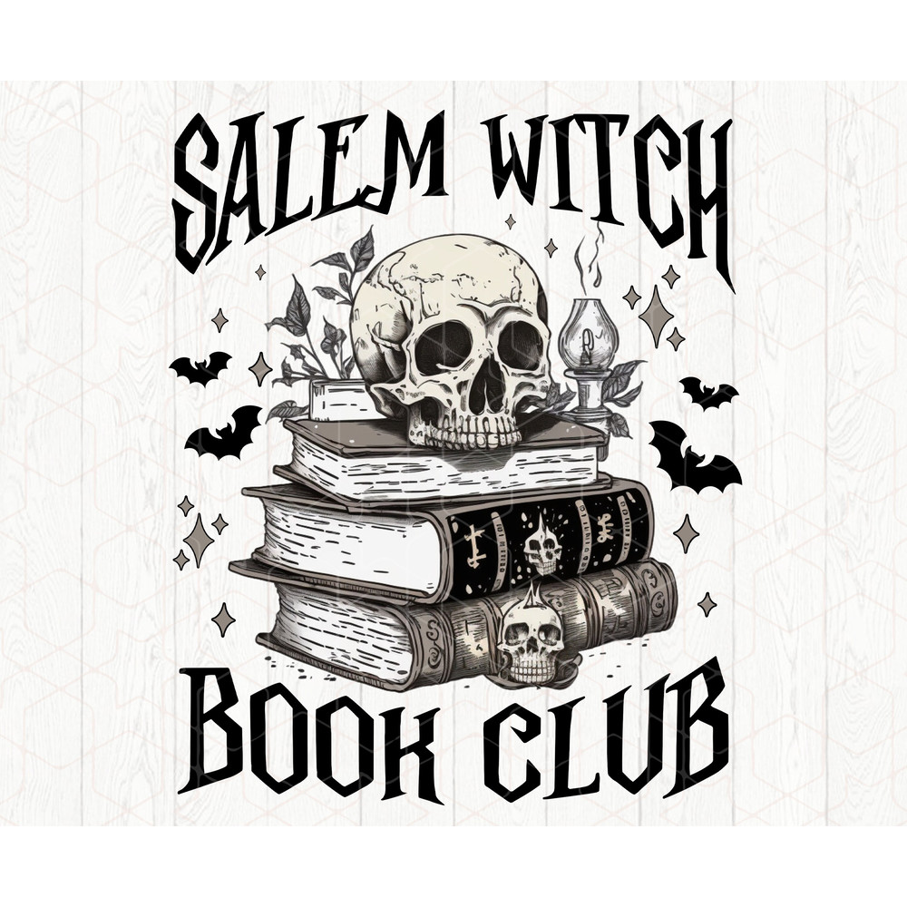 Salem Witch Book Club PNG-Halloween Sublimation Digital Design Download - 1.jpg