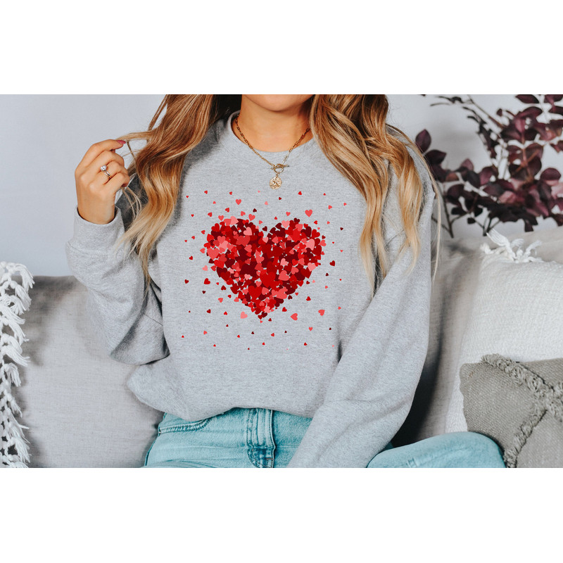 Valentine heart shirt, Heart shirt, love shirt, valentine shirt, valentines day shirt, , couples sweaters, xoxo, happy valentines, - 3.jpg