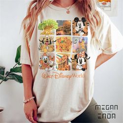 vintage disney fall comfort colors shirt, retro walt disney world sweatshirt, fall disneyland, halloween matching, disne