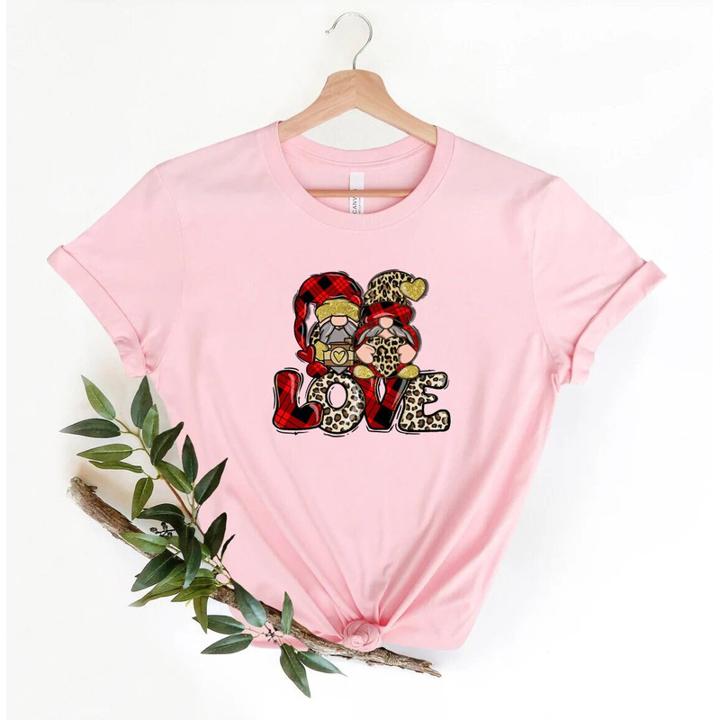 Valentine love shirt, valentine shirt, valentines day shirt, Valentine Tshirt, couples sweaters, xoxo, gnome with hearts, valentines day - 1.jpg