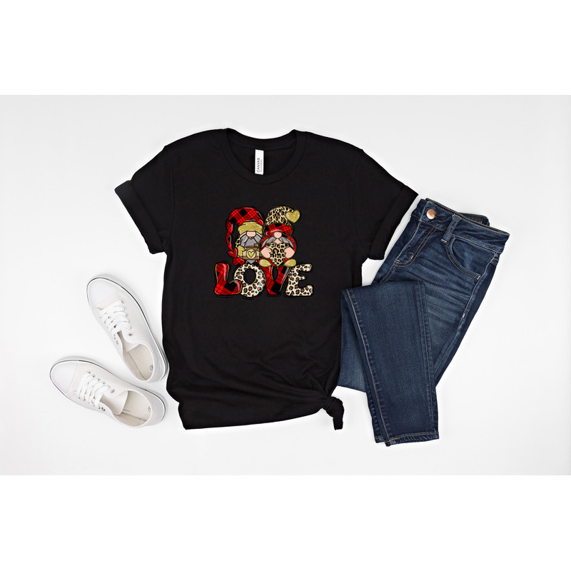 Valentine love shirt, valentine shirt, valentines day shirt, Valentine Tshirt, couples sweaters, xoxo, gnome with hearts, valentines day - 4.jpg