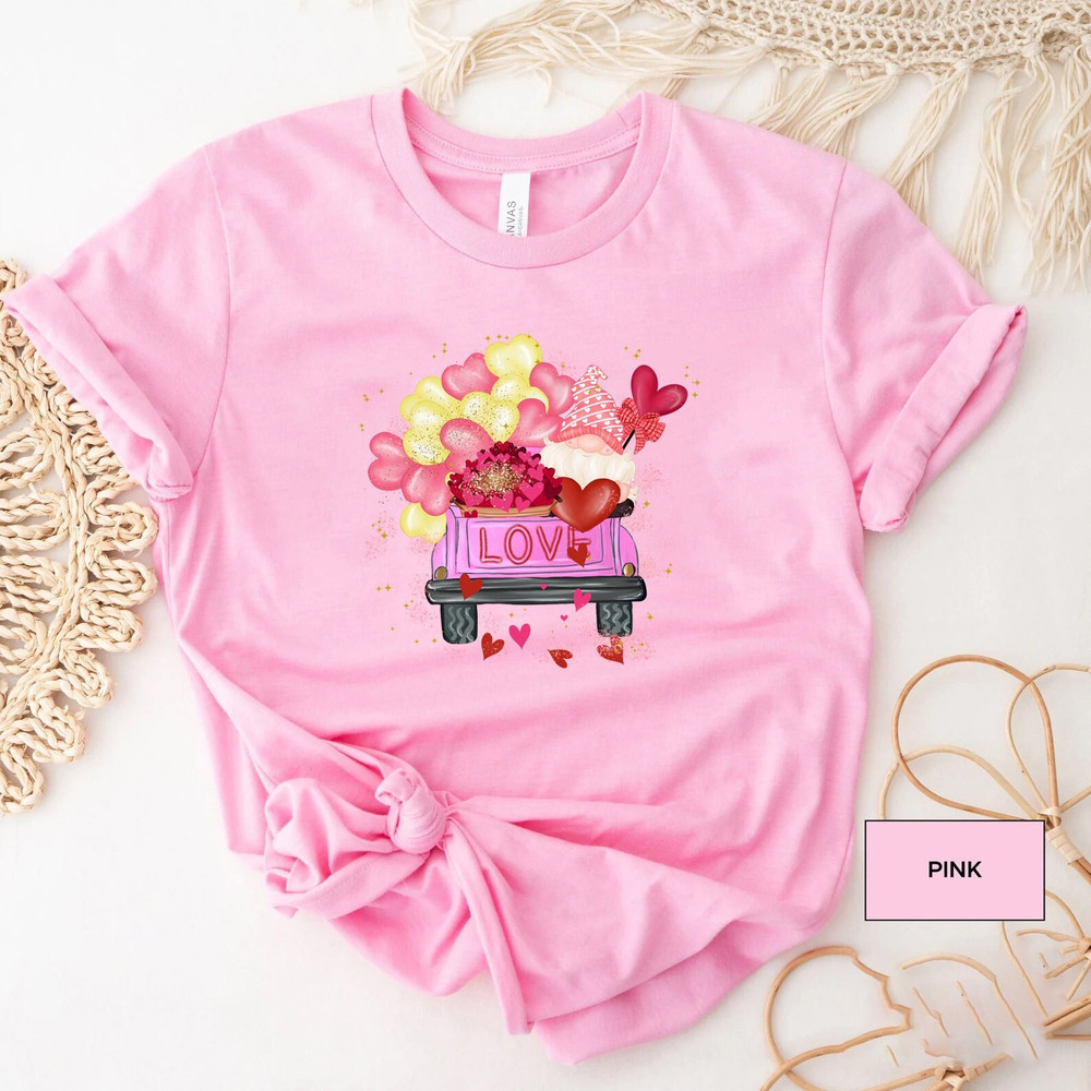 Valentine truck shirt, tree with hearts, loads of love, gnome with hearts, valentine shirt, valentines day shirt, couples sweaters, xoxo, - 1.jpg