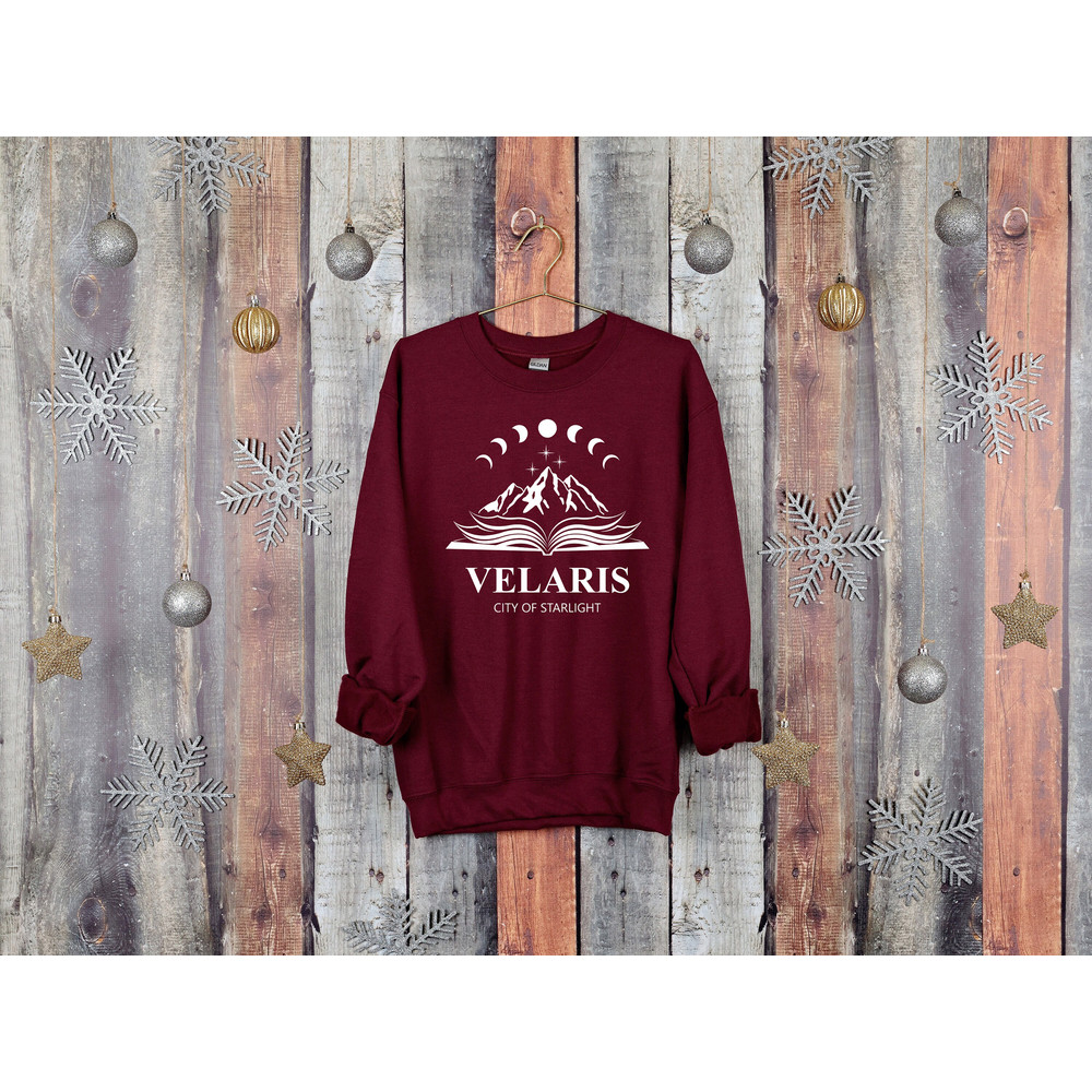 velaris city t-shirt, Velaris Sweatshirt, The Night Court Shirt, A Court of Thorn and Roses Court of Dreams Sweater, Gift for the Rhysand, - 5.jpg