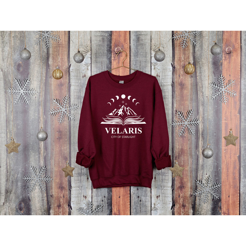 velaris city t-shirt, Velaris Sweatshirt, The Night Court Shirt, A Court of Thorn and Roses Court of Dreams Sweater, Gift for the Rhysand, - 5.jpg