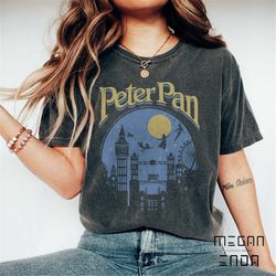 vintage disney peter pan comfort colors shirt, neverland shirt, tinker bell, never grow up shirt, disneyworld shirts, di