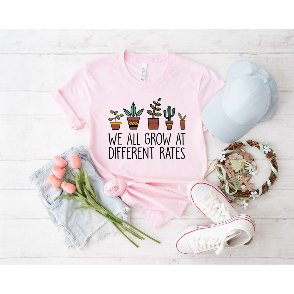 We all grow at different rates shirt, teacher shirt, we all grow at, At Different Rates, teaching my peeps, Teacher Appreciation, easter - 5.jpg