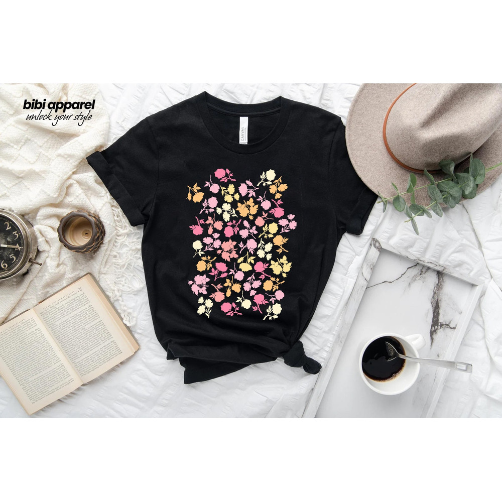 Wildflower Tshirt, Wild Flowers Shirt, Floral Tshirt, Flower Shirt, Gift for Women, Ladies Shirts, Best Friend Gift - 1.jpg