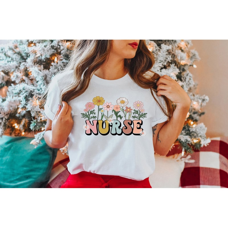 wildflowers shirt, Nurse Shirt, RN Shirt, Nursing Shirt, Registered Nurse, Nursing School Tee, nurse sweatshirt, sweatshirt for nurse, - 2.jpg