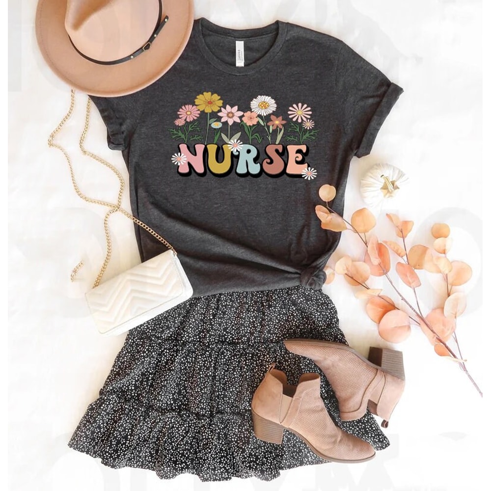 wildflowers shirt, Nurse Shirt, RN Shirt, Nursing Shirt, Registered Nurse, Nursing School Tee, nurse sweatshirt, sweatshirt for nurse, - 3.jpg
