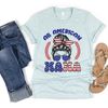 All American Mama Graphic Tee 4th of July Mom Messy Bun Family Tshirt Independence Women's Freedom Shirt Mommy & Me USA Flag Red White Blue - 6.jpg