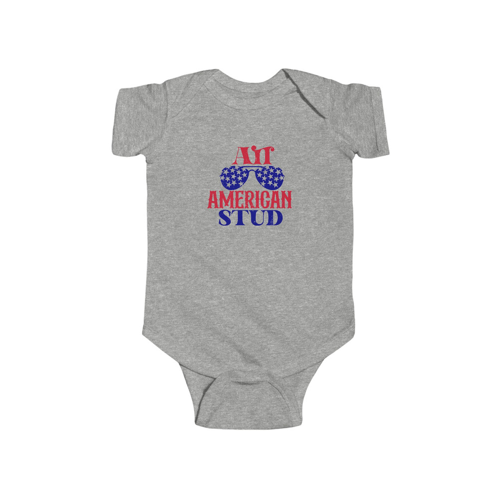 All American Stud Tshirt for Baby Boy 4th of July Tee Heavy Cotton Family Matching for Kids Freedom Shirt USA Infant - 3.jpg