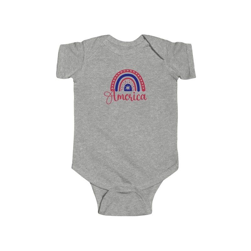 America Rainbow Infant Onesie 4th of July Tee Super Soft Cotton Family Matching Outfits for Kids Freedom Shirt USA Baby Outfit Fourth July - 3.jpg