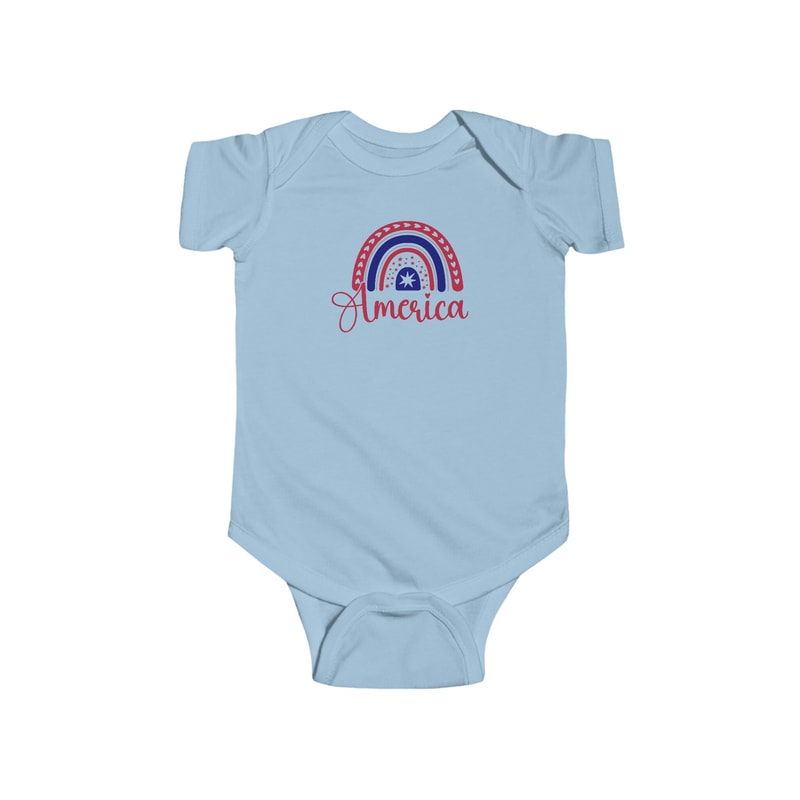 America Rainbow Infant Onesie 4th of July Tee Super Soft Cotton Family Matching Outfits for Kids Freedom Shirt USA Baby Outfit Fourth July - 4.jpg