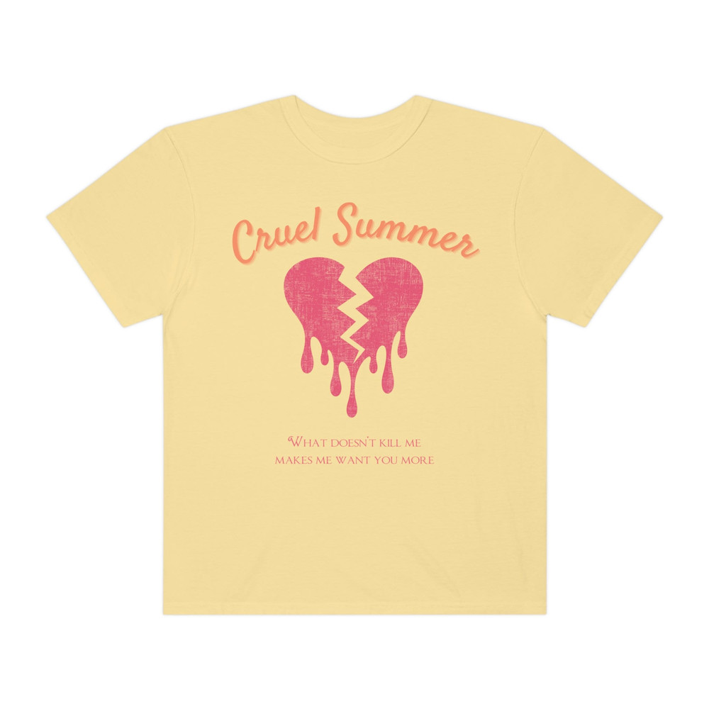 Comfort Colors Cruel Summer Bleeding Heart Tshirt Taylor Swift Lover Merch The Eras Tour Concert Tee Devils Angels Roll Swiftees Swiftie - 5.jpg