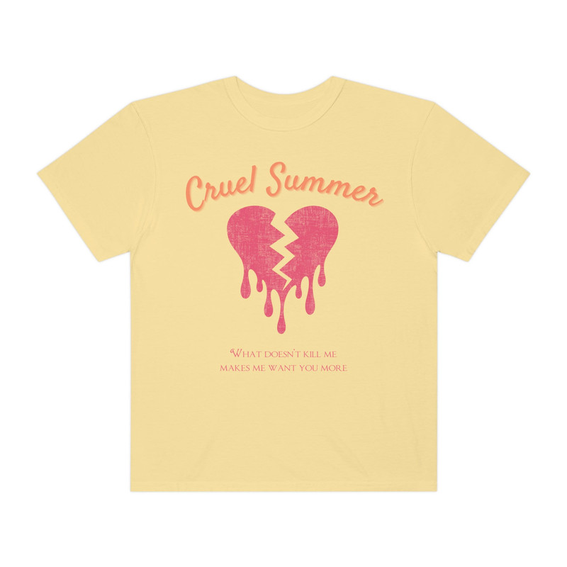 Comfort Colors Cruel Summer Bleeding Heart Tshirt Taylor Swift Lover Merch The Eras Tour Concert Tee Devils Angels Roll Swiftees Swiftie - 5.jpg