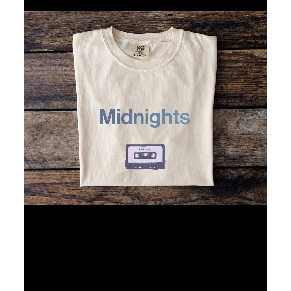 Comfort Colors Midnights Cassette T-Shirt Taylor Swift Midnights Album Shirt for The Eras Tour Concert Outfit Swiftees Merch Swiftie Tee - 1.jpg