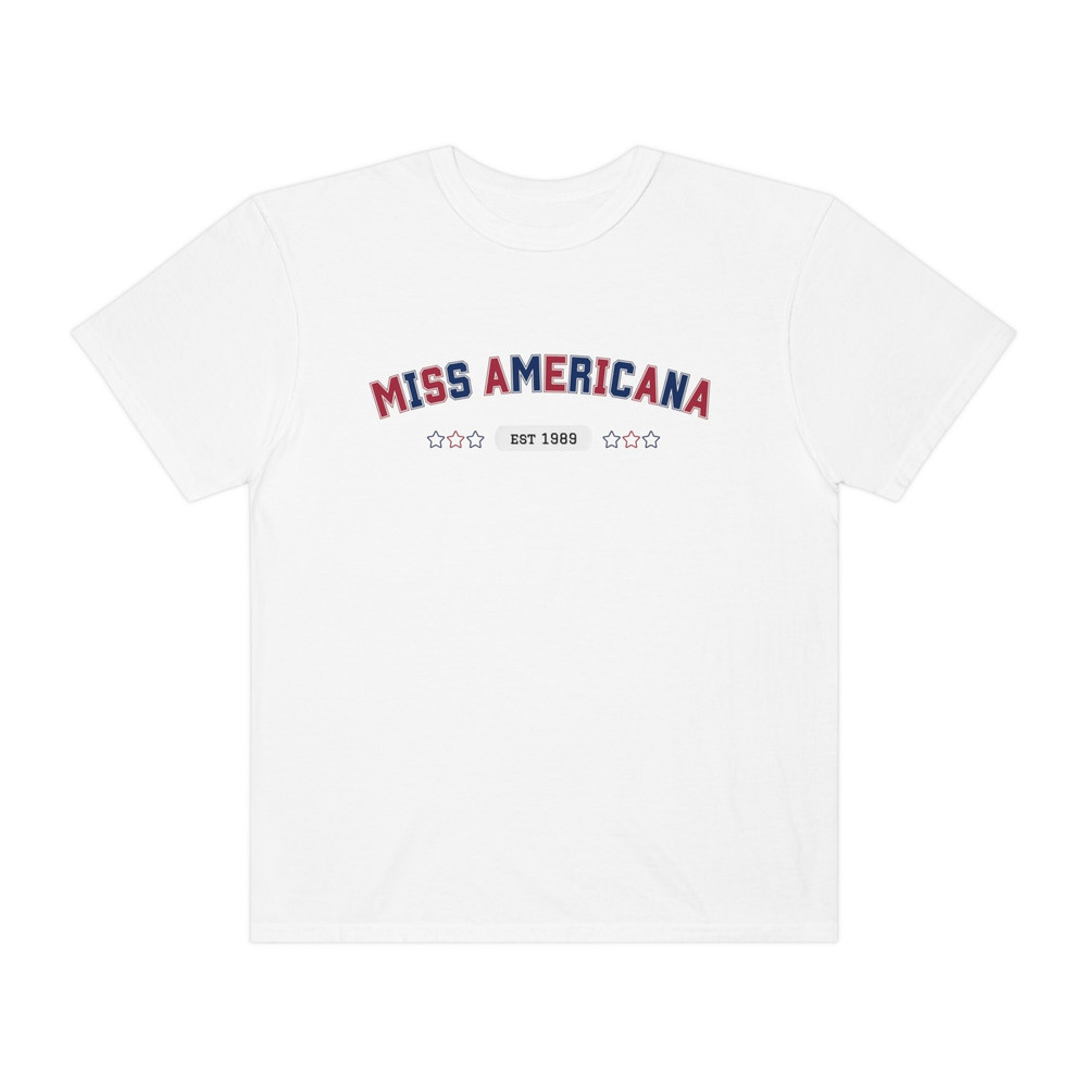 Comfort Colors Miss Americana Tshirt Eras Tour Taylor Swift Red White Blue 4th of July Attire Independence Day USA Shirt Trendy Reputation - 3.jpg