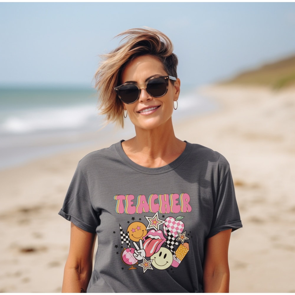 Comfort Colors Teacher Back to School Retro Tshirt Lightening Bolt Tee Shirt 1st Day of School Shirt Elementary Teacher First Day of School - 5.jpg