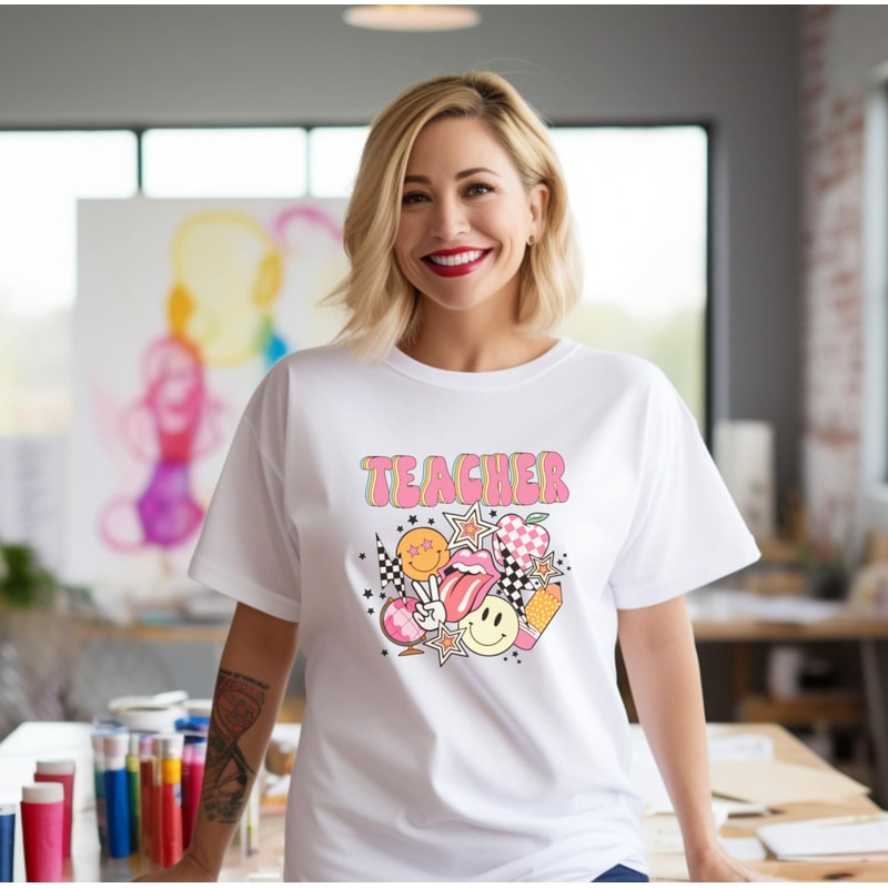 Comfort Colors Teacher Back to School Retro Tshirt Lightening Bolt Tee Shirt 1st Day of School Shirt Elementary Teacher First Day of School - 6.jpg