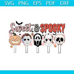 retro sweet and spooky horror halloween svg digital file