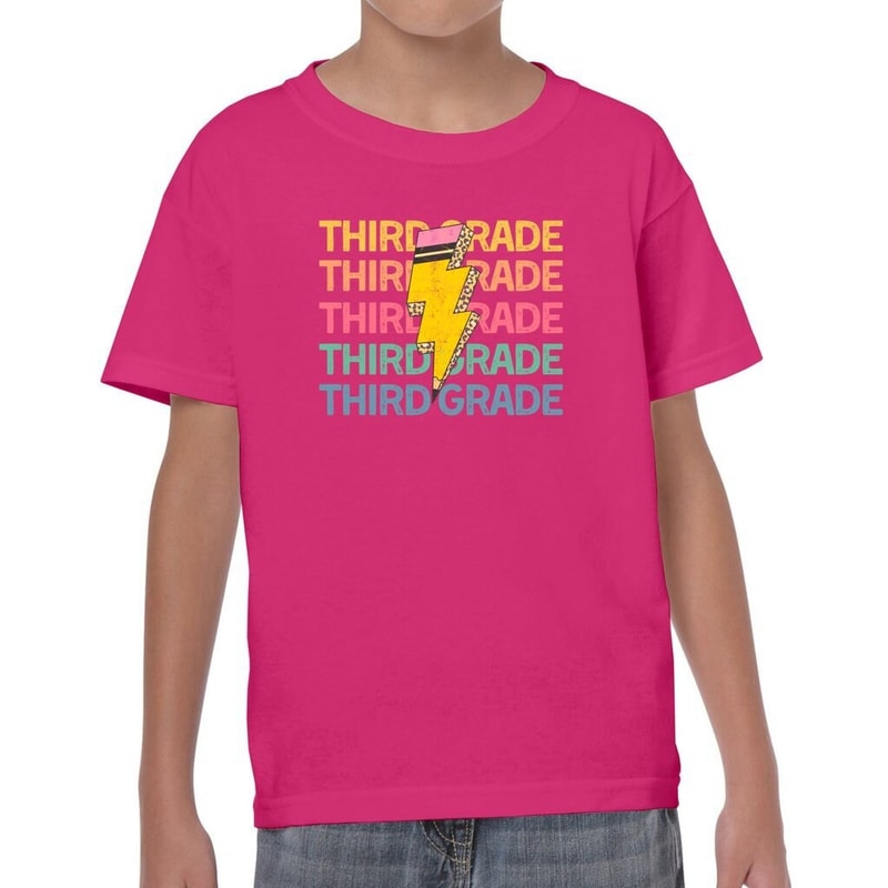Custom Back to School Grade Tshirt Retro Pencil Lightening Bolt First Day of School Shirt Elementary Kindergarten 1st 2nd 3rd 4th 5th Middle - 10.jpg