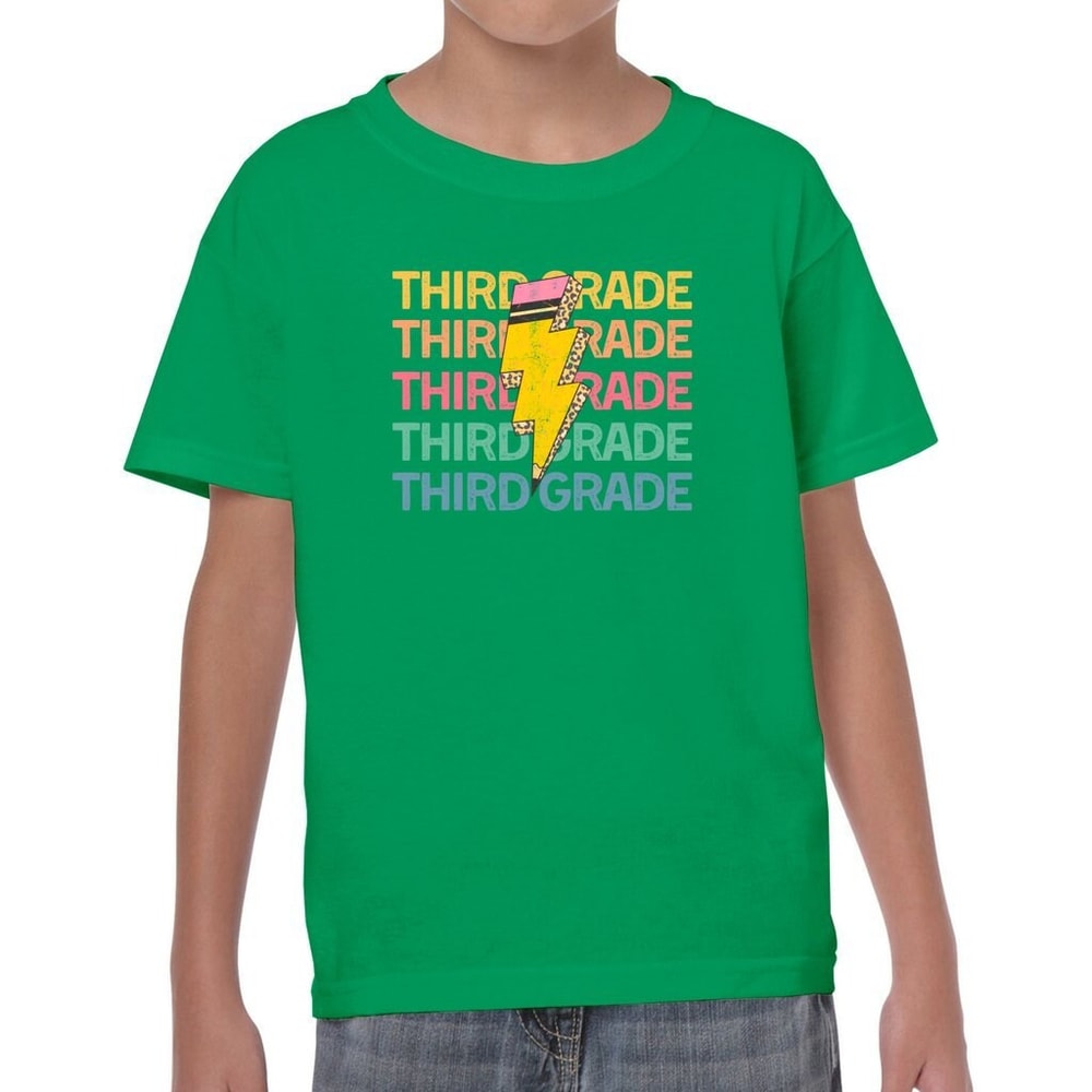 Custom Back to School Grade Tshirt Retro Pencil Lightening Bolt First Day of School Shirt Elementary Kindergarten 1st 2nd 3rd 4th 5th Middle - 9.jpg